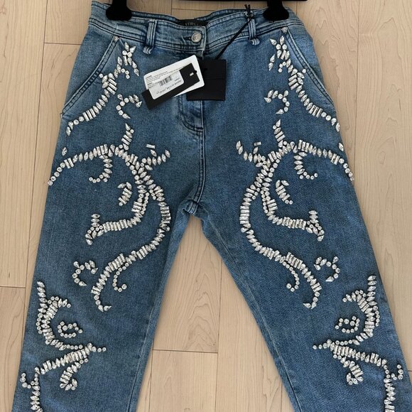 Versace Embellished Straight-Leg Jeans - Picture 6 of 12